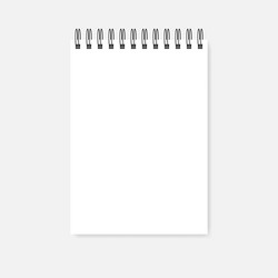 White A5 Spiral Notebook - Empty Diary vector image