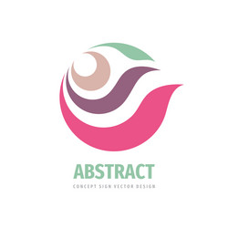 Abstract leaves and petals - concept logo design vector