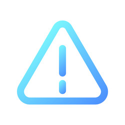 Caution sign pixel perfect gradient linear ui icon vector