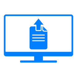 document upload and screen vector image