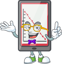 geek down chart vertical tablet for analysis vector image