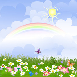 Beautiful landscape background Royalty Free Vector Image