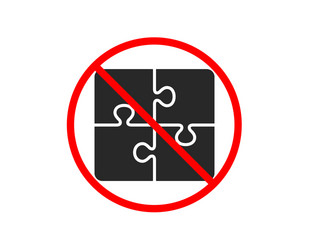 Puzzle icon engineering strategy sign vector