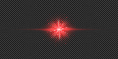 red horizontal light effect of lens flares vector