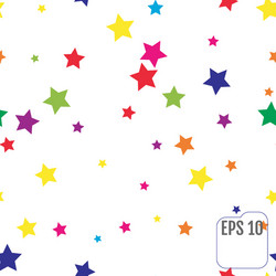 seamless pattern with colorful stars vector image