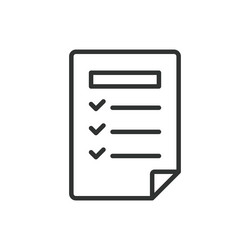 checklist in line design to-do list vector image