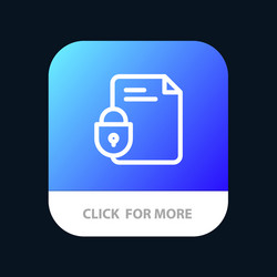 file document lock security internet mobile app vector image