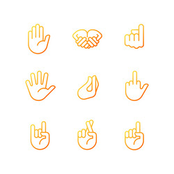 Gestures expression pixel perfect gradient linear vector