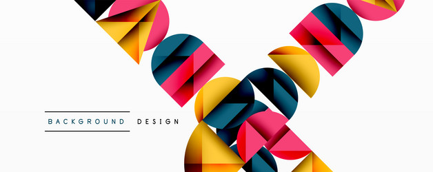 abstract geometric shapes overlap creating vector image