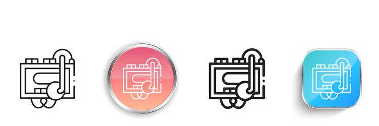 cassette player icon thin linear regular vector image