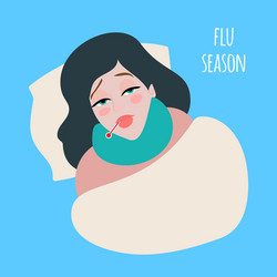 Flu and cold flat Royalty Free Vector Image - VectorStock