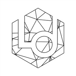 ld geometric triangle block chain font vector image