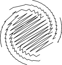 spiral swirl twirl design element with sketchy vector image
