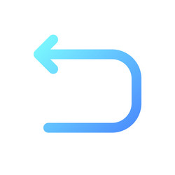 backward arrow pixel perfect gradient linear ui vector image