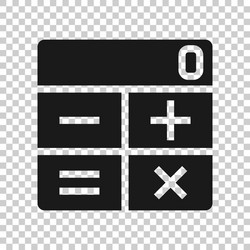 calculator icon in flat style calculate on white vector image
