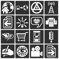 internet web icon series set vector image