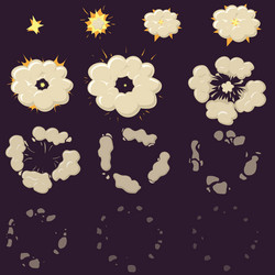 night explode effect animation vector image