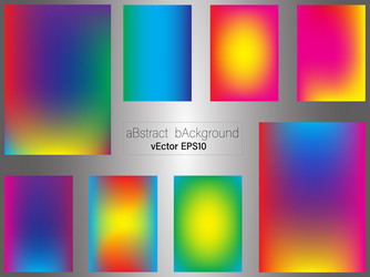 Set of gradient mesh color background modern vector