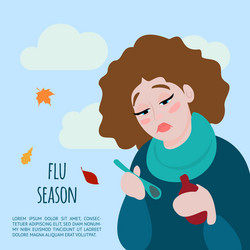 Flu and cold flat Royalty Free Vector Image - VectorStock
