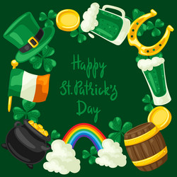 Saint patricks day greeting card holiday vector