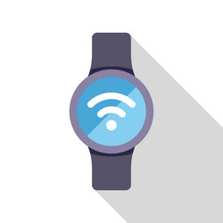 smart watch displaying wifi connection symbol icon vector image