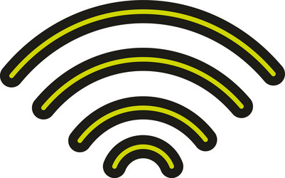 user interface internet wifi signal linear vector image