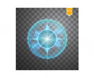 neon target isolated game interface element vector image