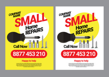 Poster template for home repair services vector