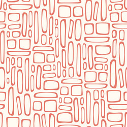 seamless pattern with abstract doodle square vector image
