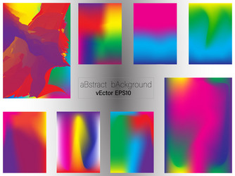 set of gradient mesh color background modern vector image
