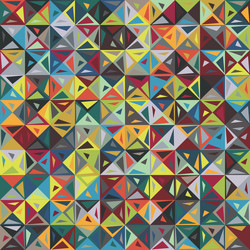 broken square shard triangle funky motif pattern vector image