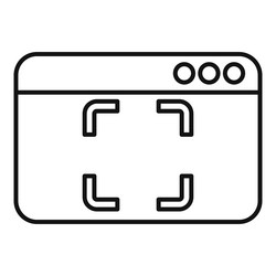 computer screen showing focusing interface vector image