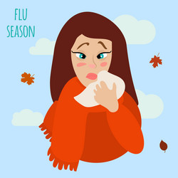 Flu and cold flat Royalty Free Vector Image - VectorStock