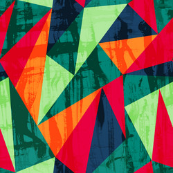 grunge triangle seamless pattern with blob effect vector image