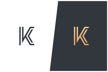 K letter monogram logo design v4 Royalty Free Vector Image