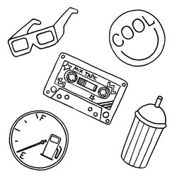 patch set on white background vector image