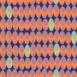 Seamless retro pattern of overlapping ovals vector