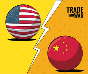 Trade war concept vector