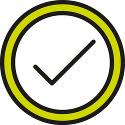 user interface accept check mark button linear vector image