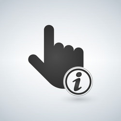 hand mouse cursor pointer with information vector