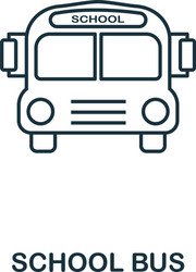 School bus outline icon creative design from vector