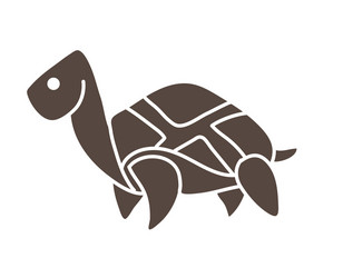 Turtle black silhouette Royalty Free Vector Image