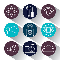 web housting and technology design vector image