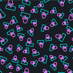 line computer keyboard icon isolated seamless vector image