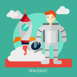 spacesuit conceptual design vector image