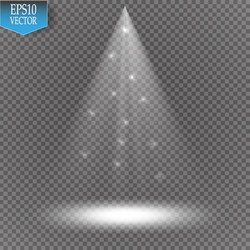 Spotlight on transparent background light Vector Image