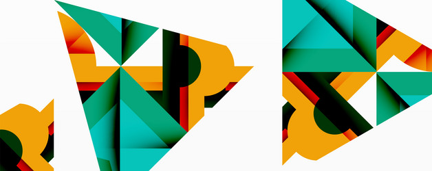 abstract geometric shapes overlap creating vector image