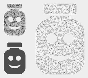 happy vial mesh network model and triangle vector image