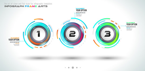 infograph template with multiple choices vector