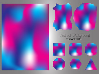 Set of gradient mesh color background modern vector